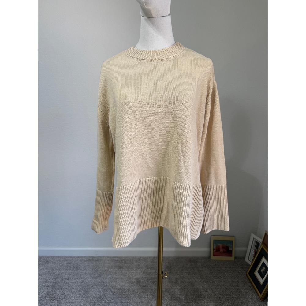 GAP Womens Beige Chunky Heavyweight‎ Crewneck Long Sleeve Knit Sweater Medium